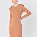 Shoulder Pad Knit Dress