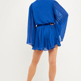 Chiffon Pleated Wrap Romper