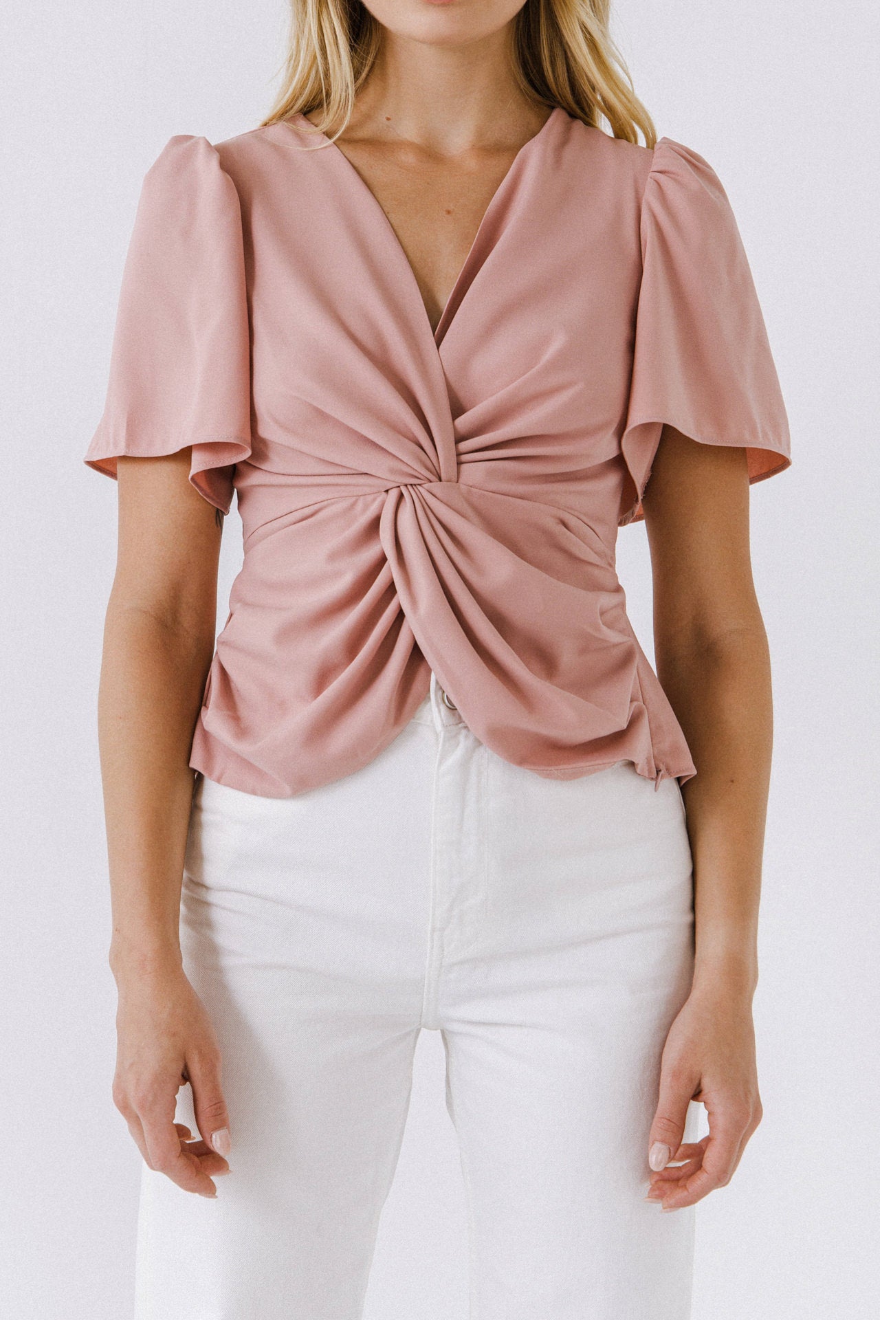 Solid Knotted Top – Endless Rose