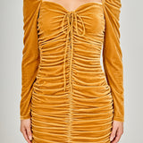 Sweetheart Neckline Ruched Woven Dress