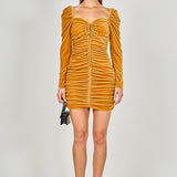 Sweetheart Neckline Ruched Woven Dress