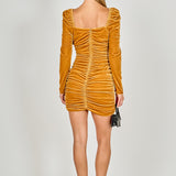 Sweetheart Neckline Ruched Woven Dress