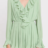 Ruffled V-neck Romper