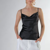 Satin Cowl Neck Top