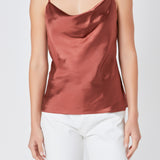 Satin Cowl Neck Top
