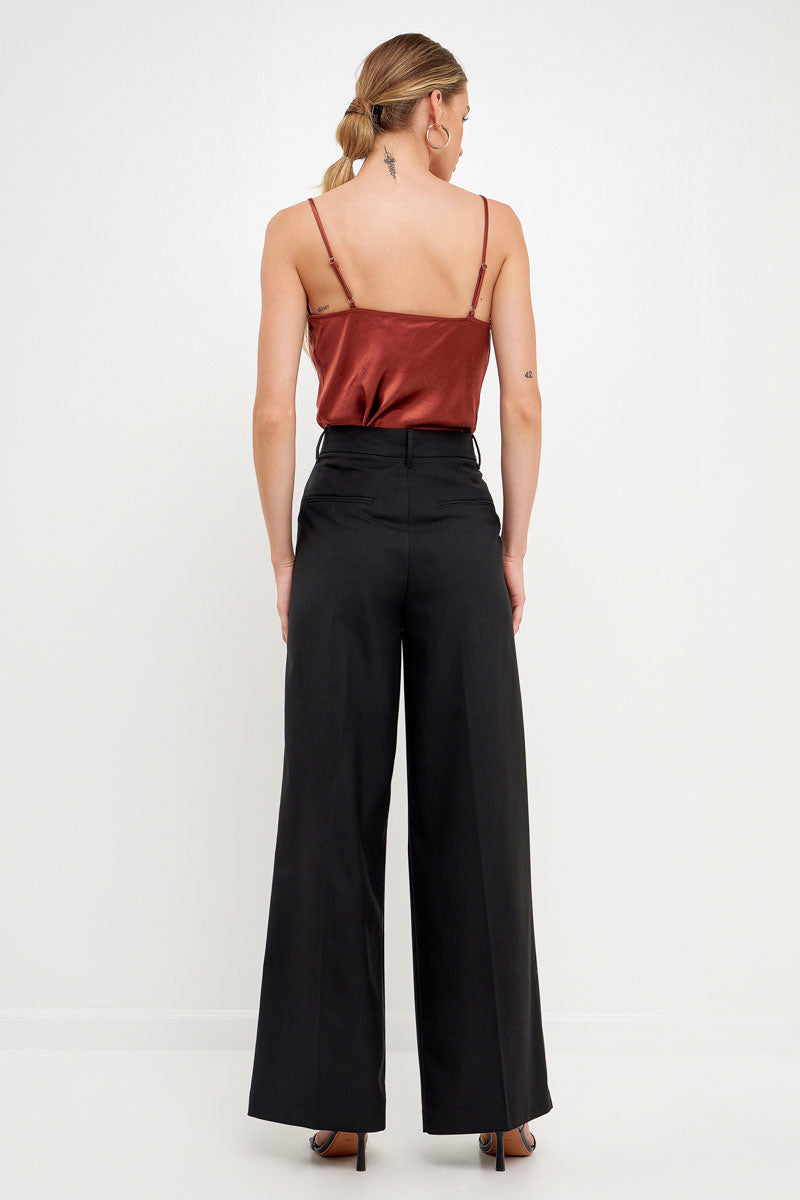 Satin Cowl Neck Top