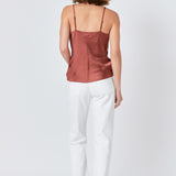 Satin Cowl Neck Top