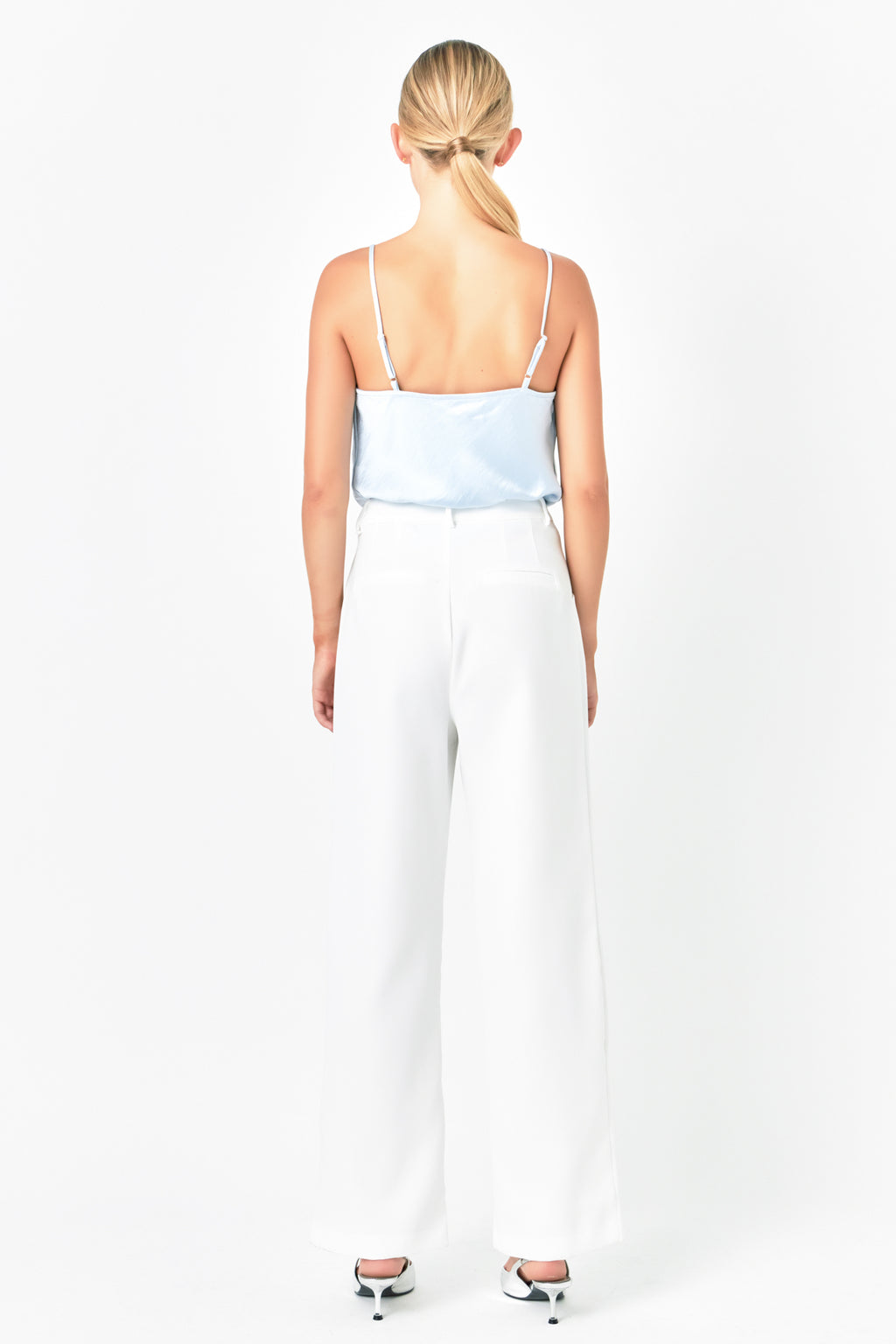 Satin Cowl Neck Top