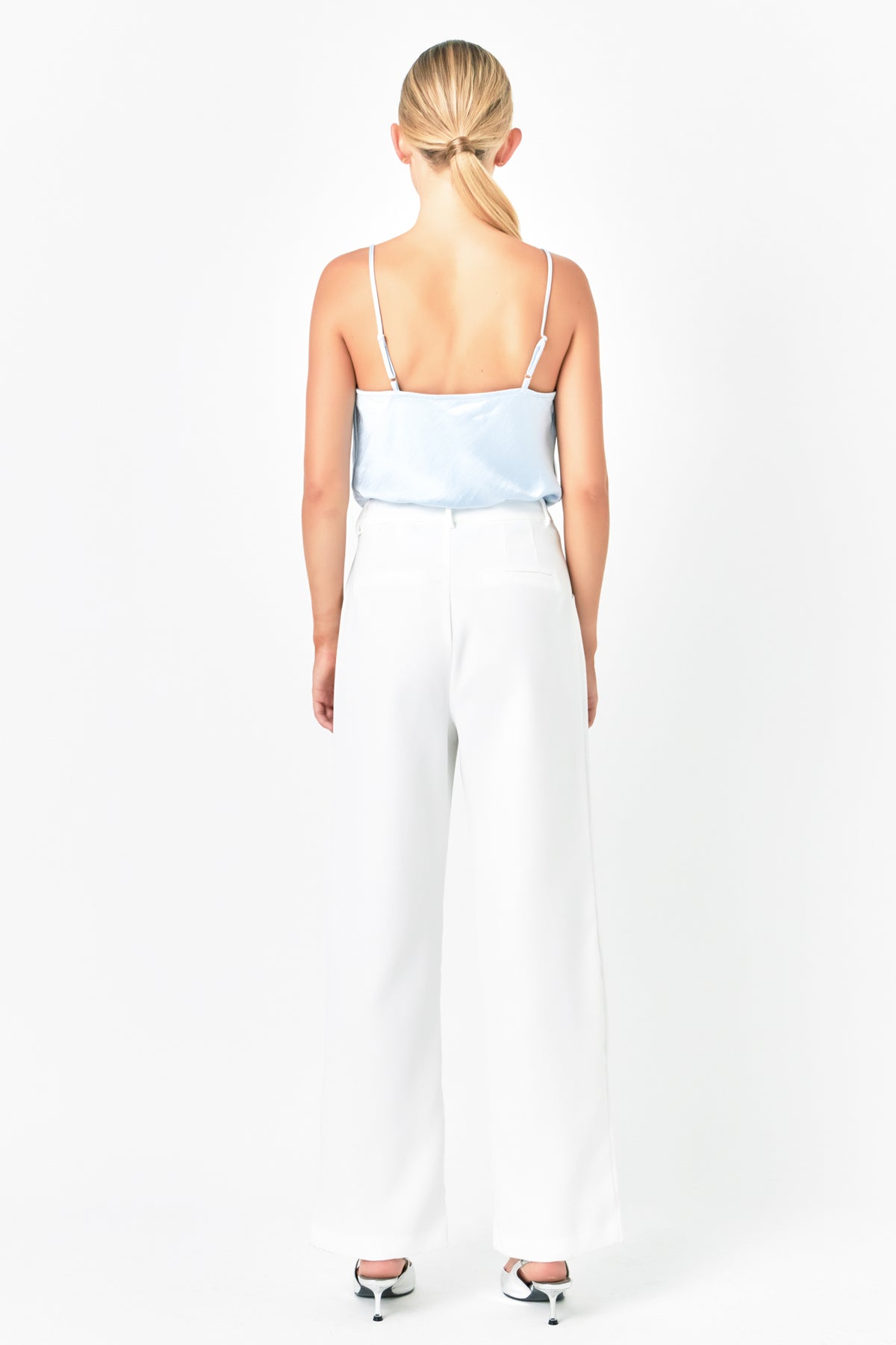 Satin Cowl Neck Top