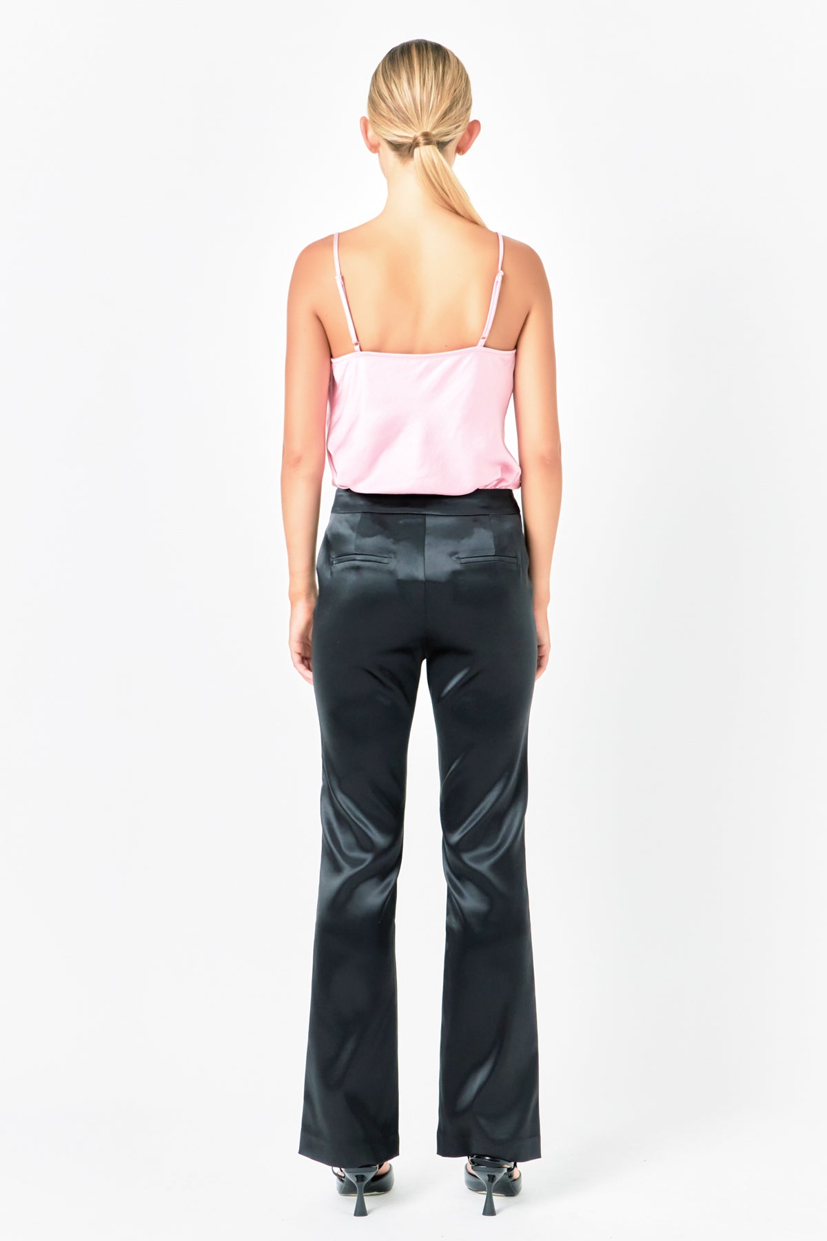Satin Cowl Neck Top