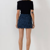 Fringed Mini Skirt