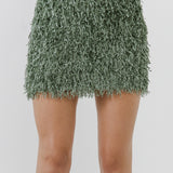 Fringed Mini Skirt