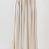 Elastic Waist Maxi Skirt