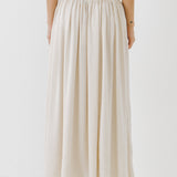 Elastic Waist Maxi Skirt