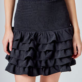 Tiered Ruffle Mini Skirt