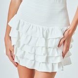 Tiered Ruffle Mini Skirt