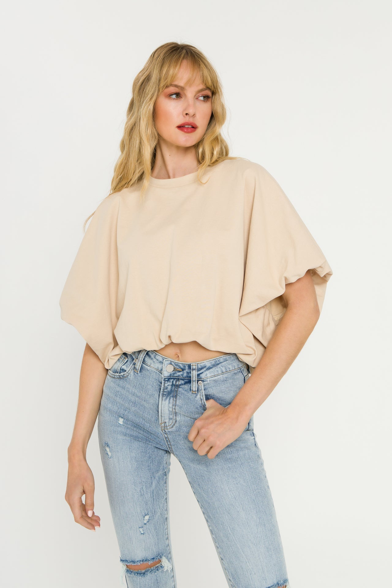 High-Low Cropped T-Shirt