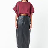 High-Low Cropped T-Shirt