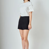 Ruffled Sleeve T-Shirt
