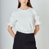 Ruffled Sleeve T-Shirt