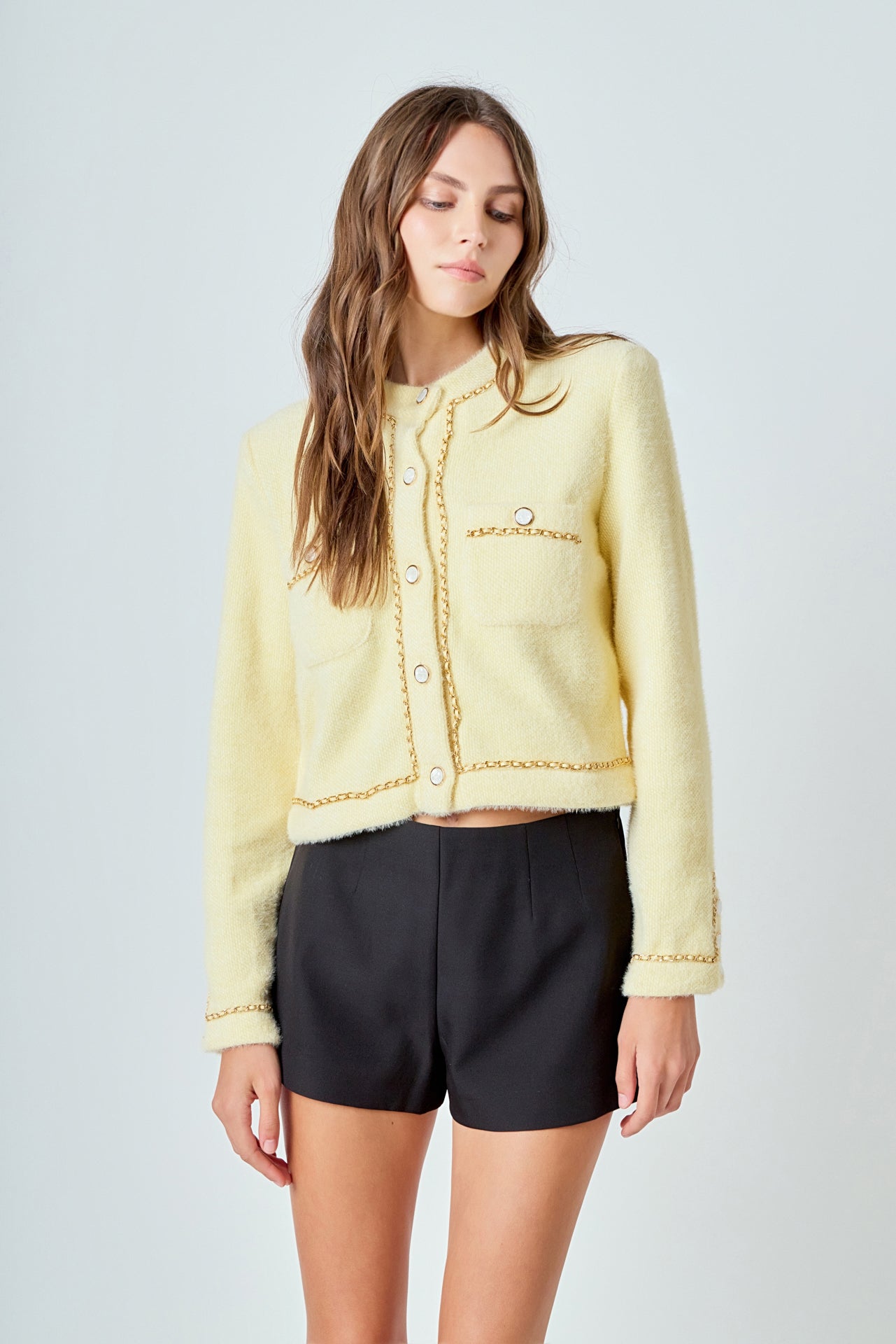 Chain-Trimmed Jacket