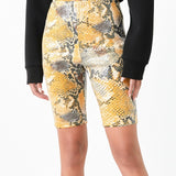 Python Sequin Biker Shorts