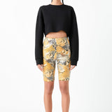 Python Sequin Biker Shorts