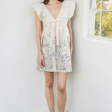 Jacquard Bow Mini Dress