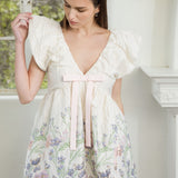 Jacquard Bow Mini Dress