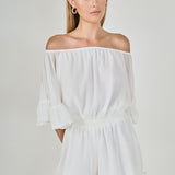 Ruffled Sleeve Romper