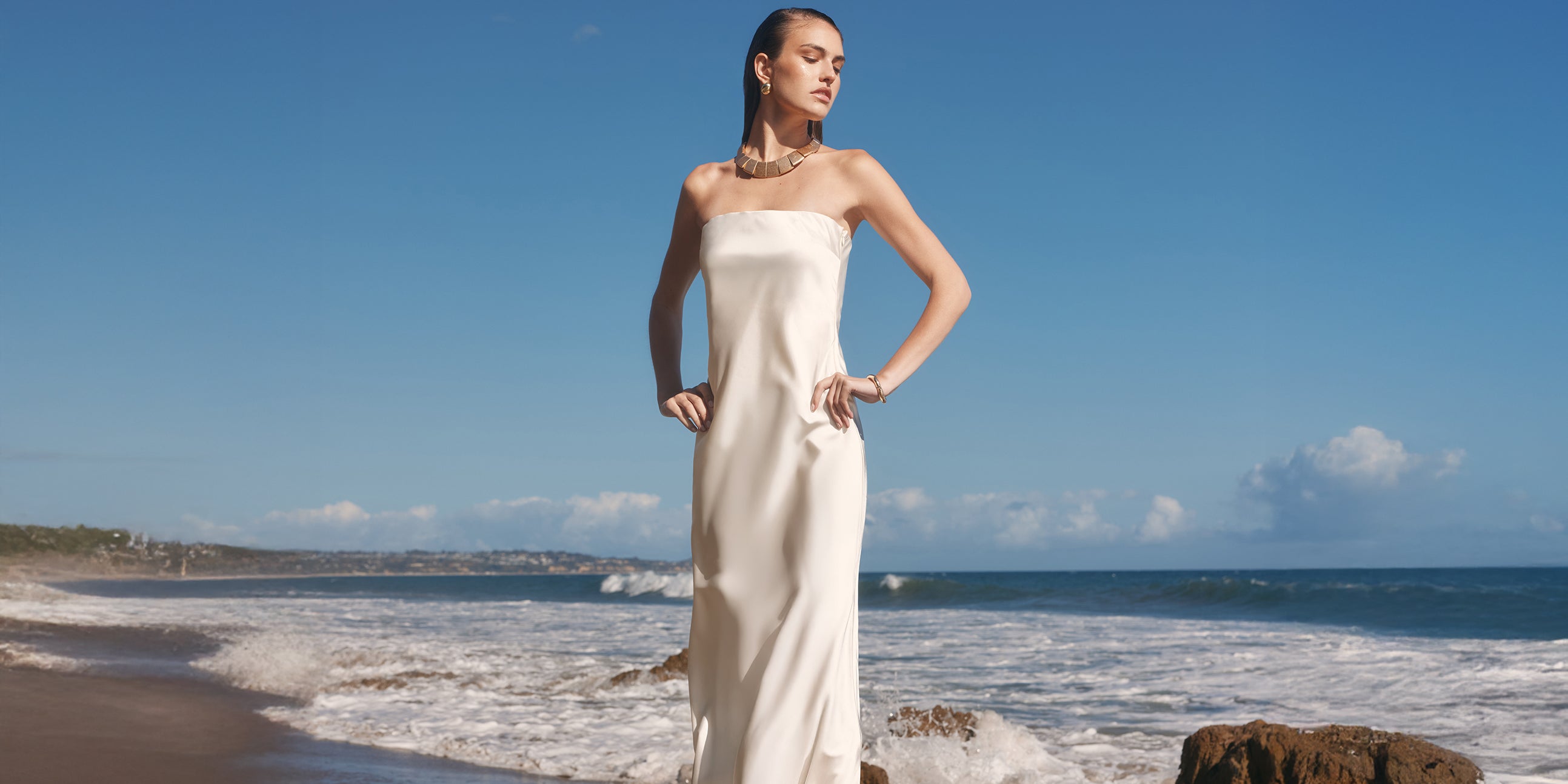 white del maar floral one shoulder maxi dress One Shoulder Maxi Dress Sweet Iris (Women)