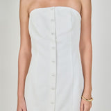 Linen Strapless Dress