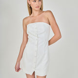Linen Strapless Dress
