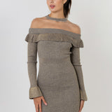 Off The Shoulder Knit Dress
