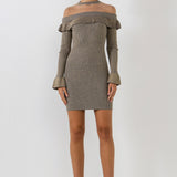 Off The Shoulder Knit Dress