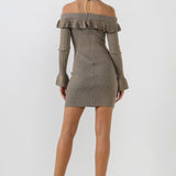 Off The Shoulder Knit Dress