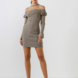 Off The Shoulder Knit Dress