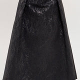 Metallic Jacquard Flare Midi Skirt