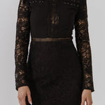 ENDLESS ROSE - Mini Dress With Eyelet Details and Lace Incets - DRESSES available at Objectrare