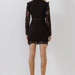 ENDLESS ROSE - Mini Dress With Eyelet Details and Lace Incets - DRESSES available at Objectrare