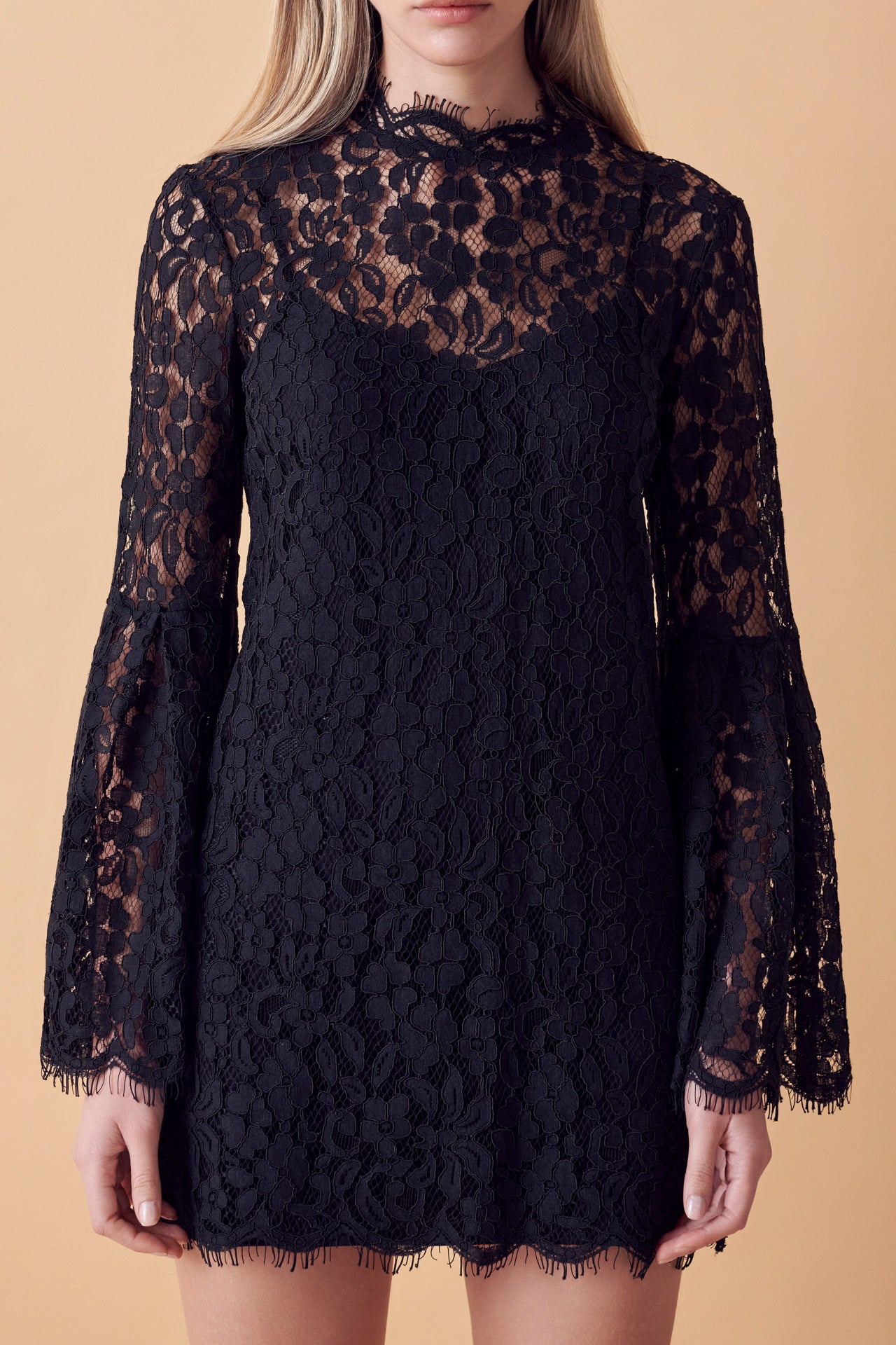 Bell Sleeve Lace Dress – Endless Rose