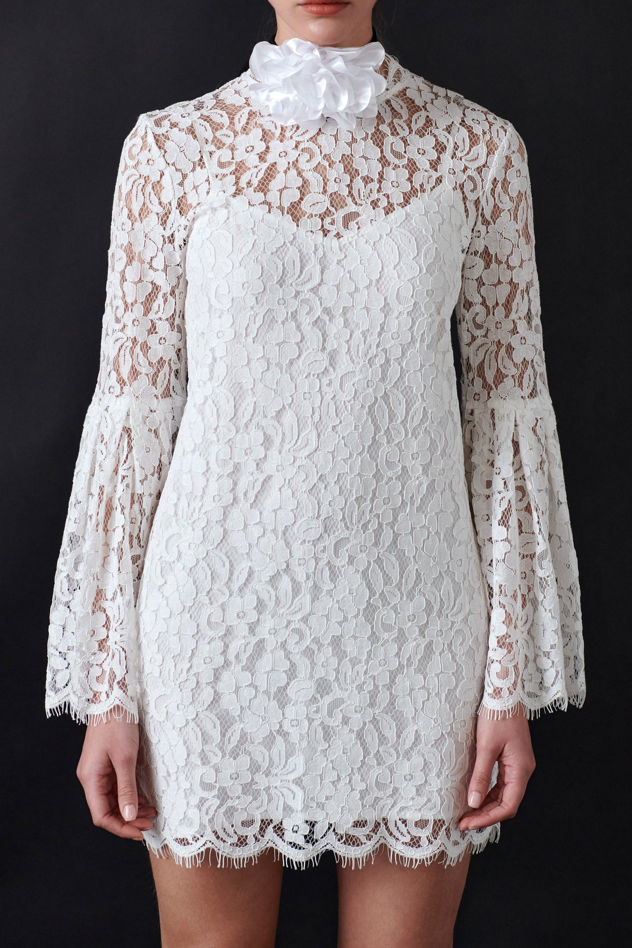 Bell Sleeve Lace Dress – Endless Rose