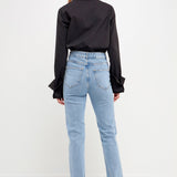 Beaded Collar Long-Sleeve Shirt