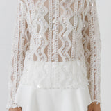 ENDLESS ROSE - Sequin Mesh Top - TOPS available at Objectrare