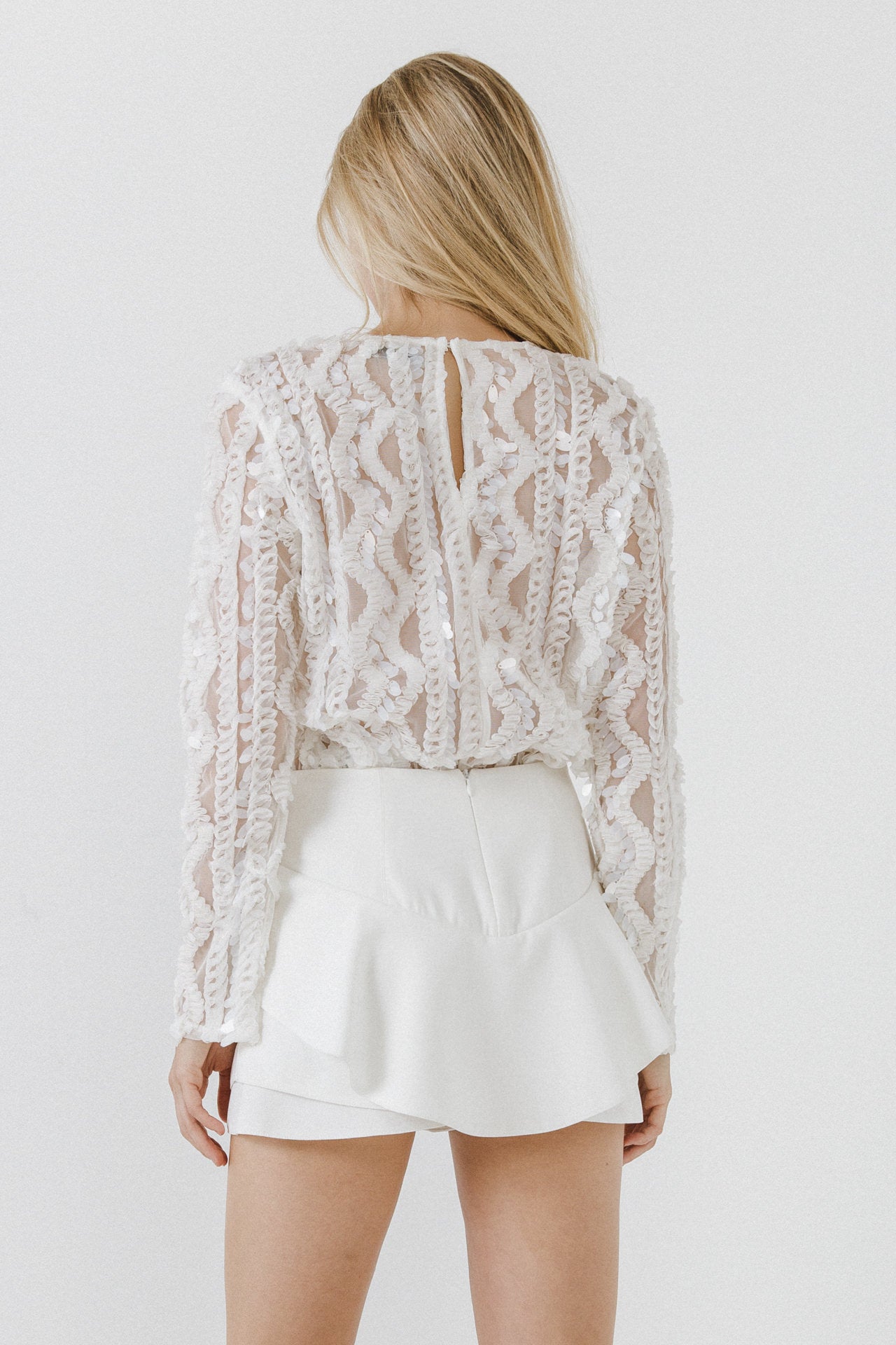 ENDLESS ROSE - Sequin Mesh Top - TOPS available at Objectrare