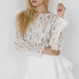 ENDLESS ROSE - Sequin Mesh Top - TOPS available at Objectrare