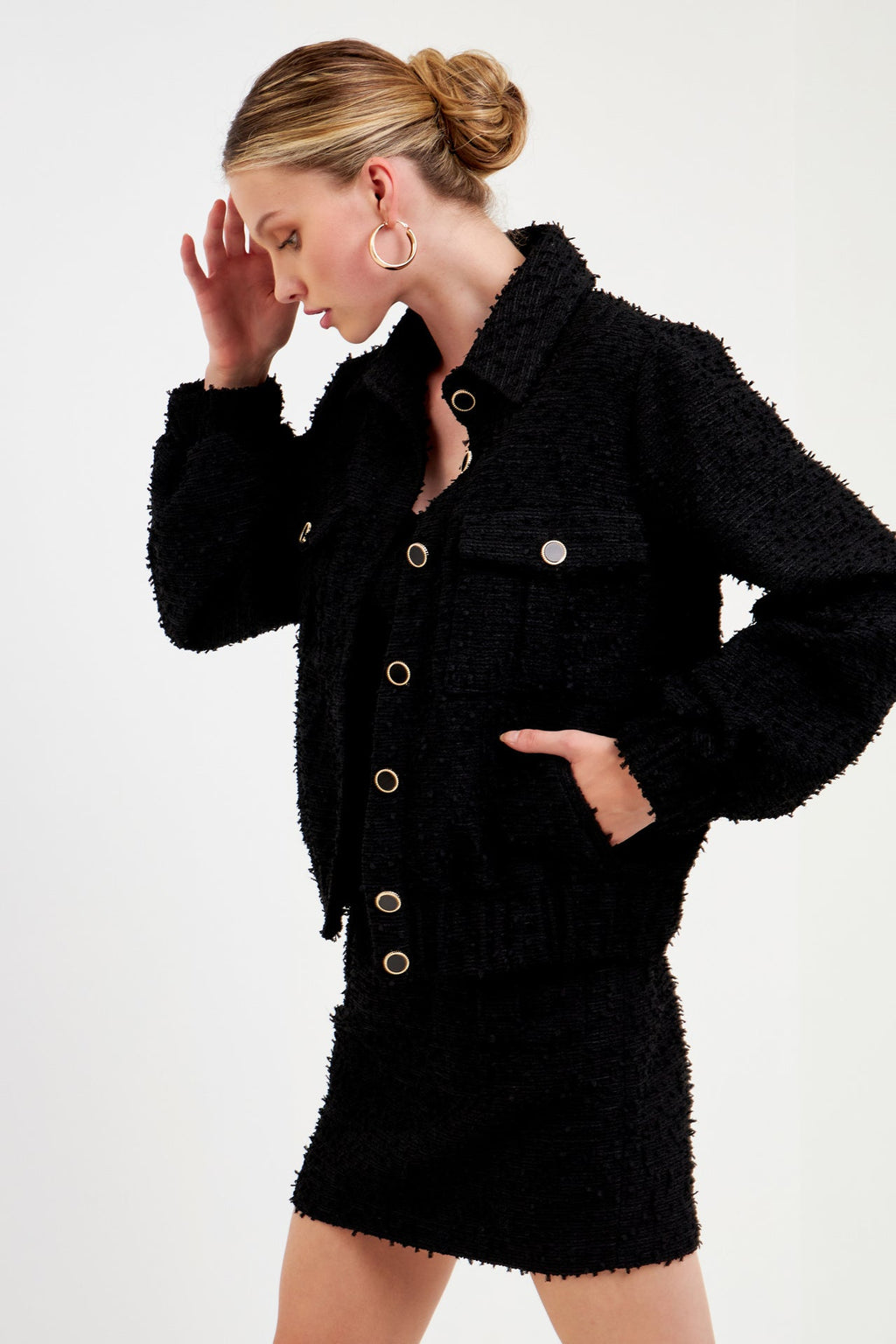Double Pocket Tweed Jacket