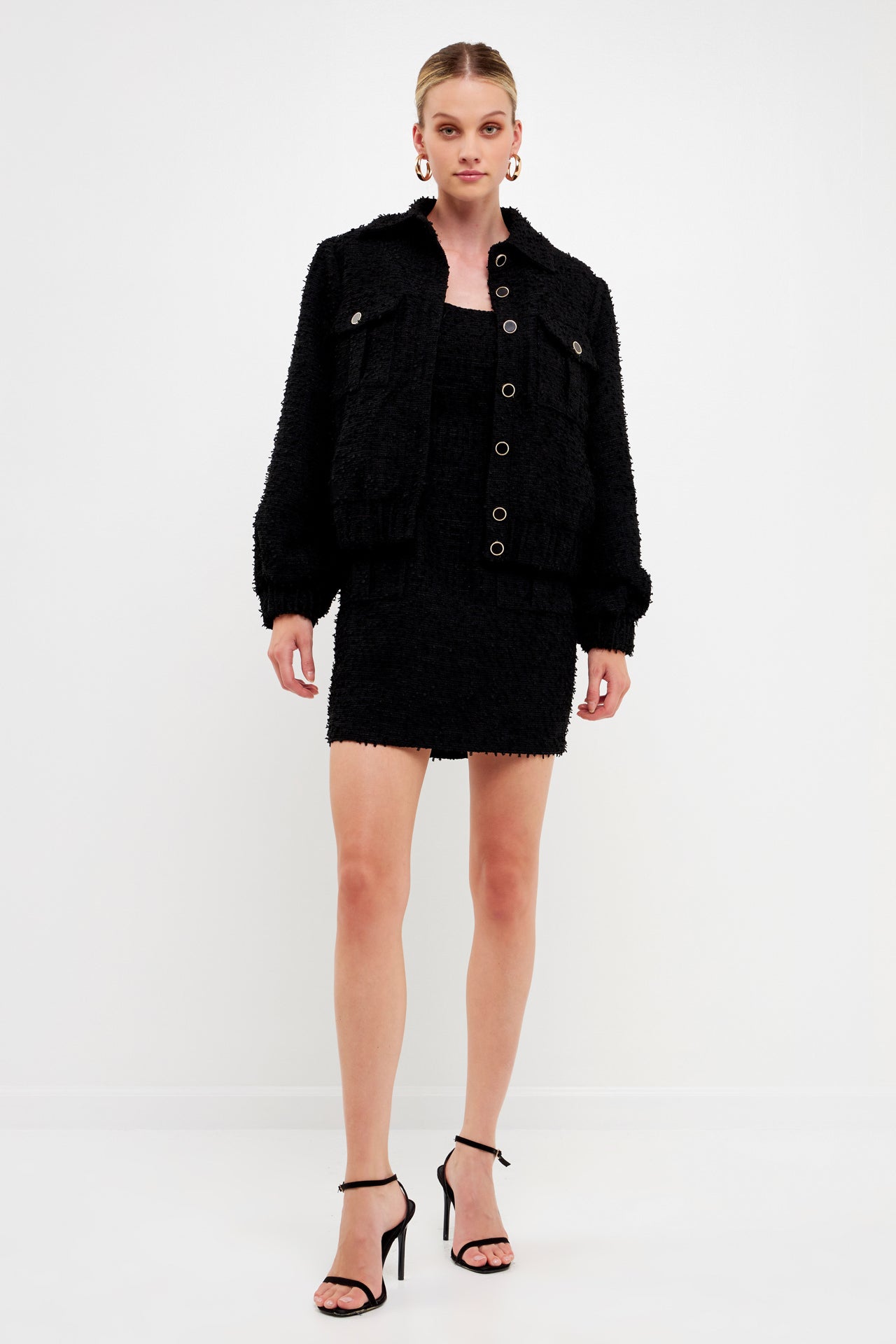 Endless Rose - Double Pocket Tweed Jacket - Jackets in Women's Clothing available at endlessrose.com
