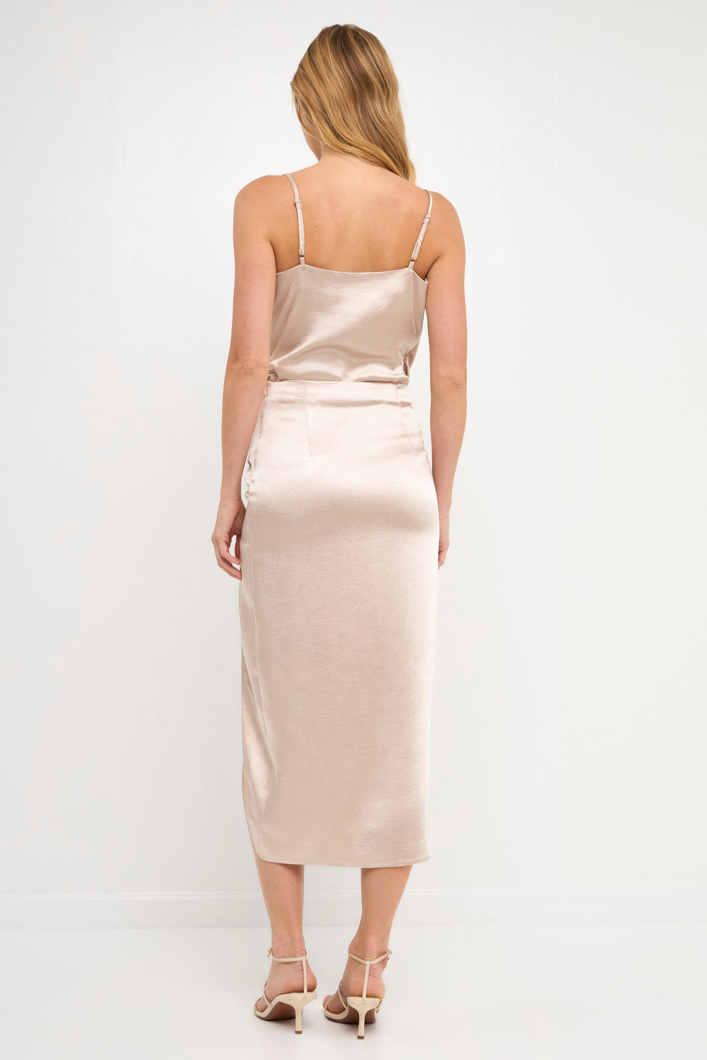 Front Slit Midi Skirt