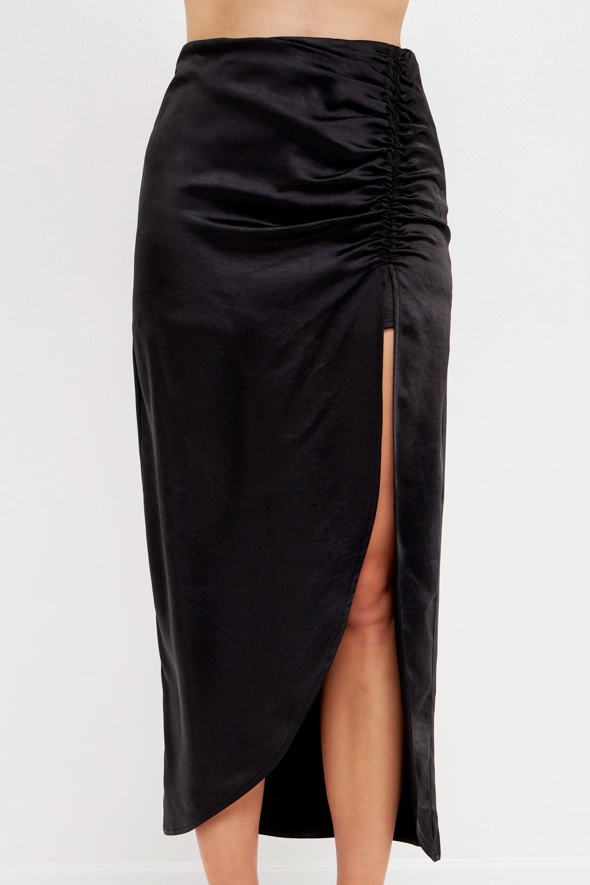 Front Slit Midi Skirt